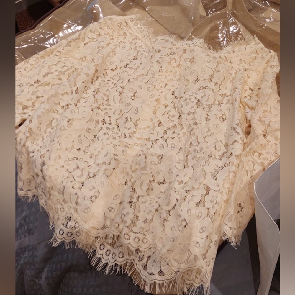 Lace beige blouse